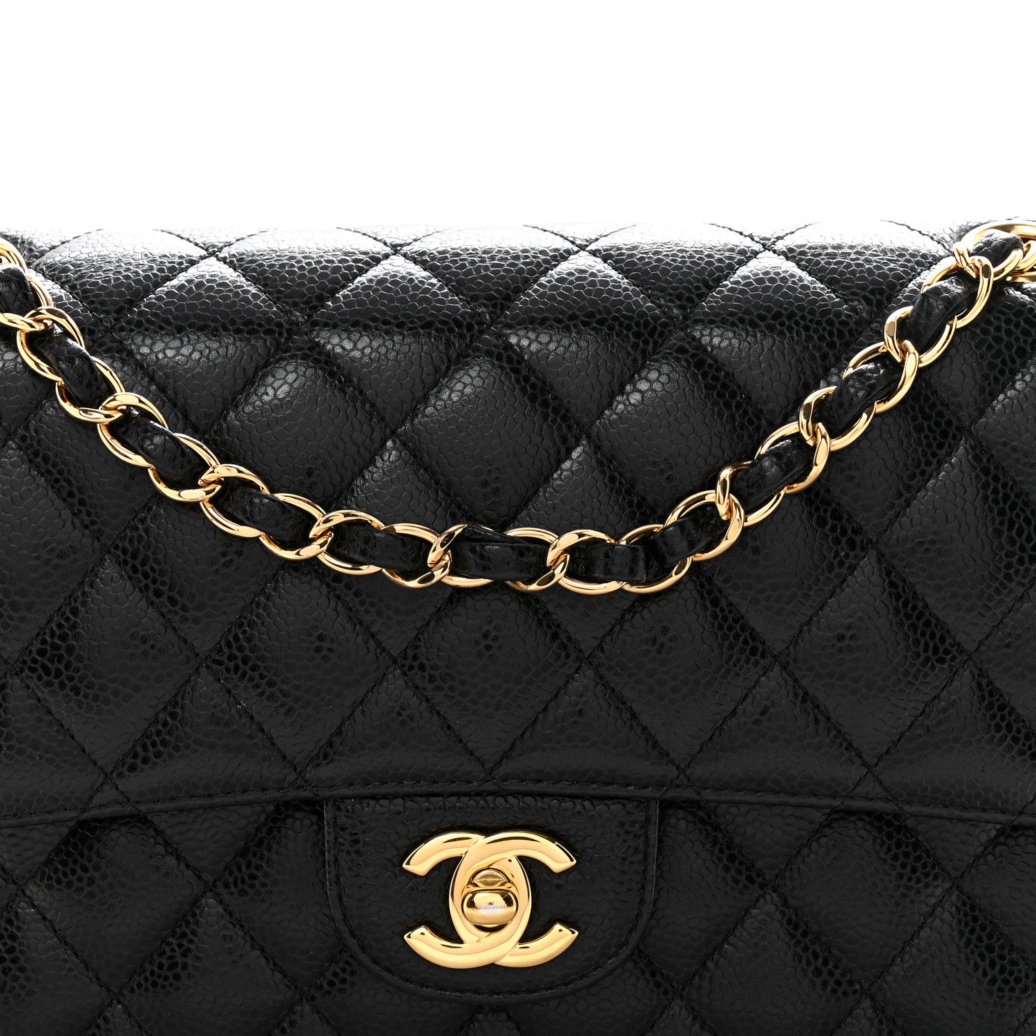 Chanel Caviar Quilted Medium Double Flap Black 8 of 13