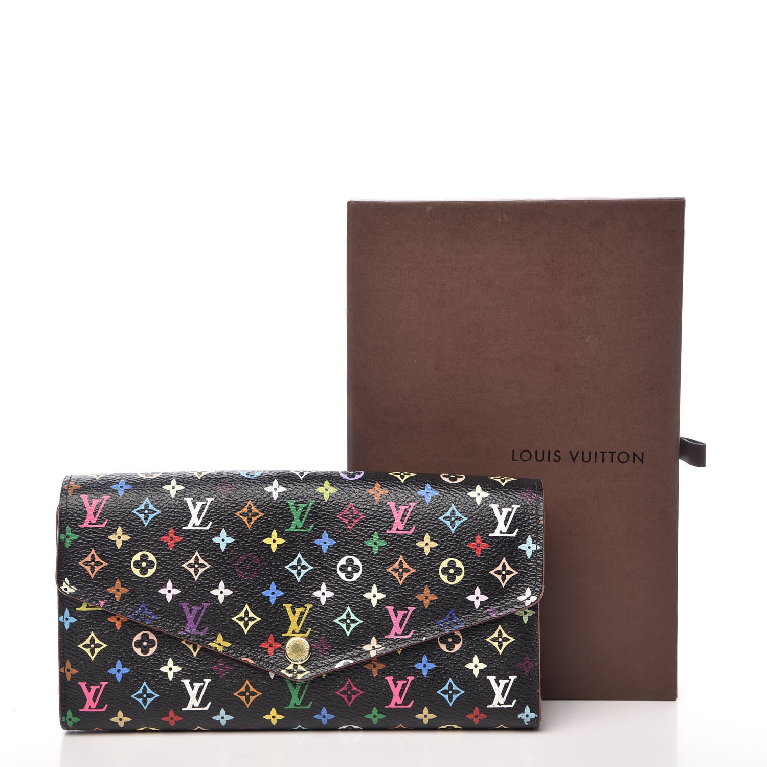 Louis Vuitton Monogram Multicolor Sarah Wallet NM Black Grenade 8 of 8