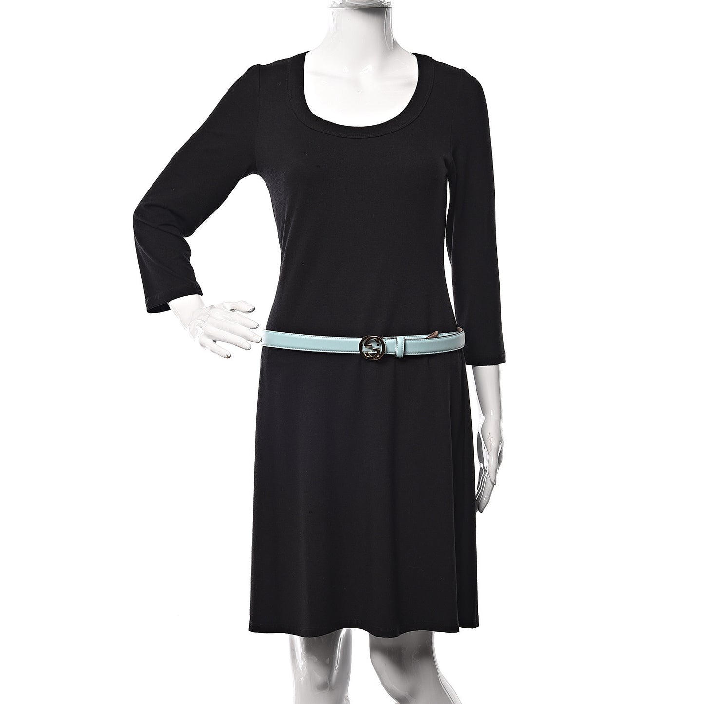 Moon Calfskin Interlocking G 25mm Belt 90 36 Ocean Wave