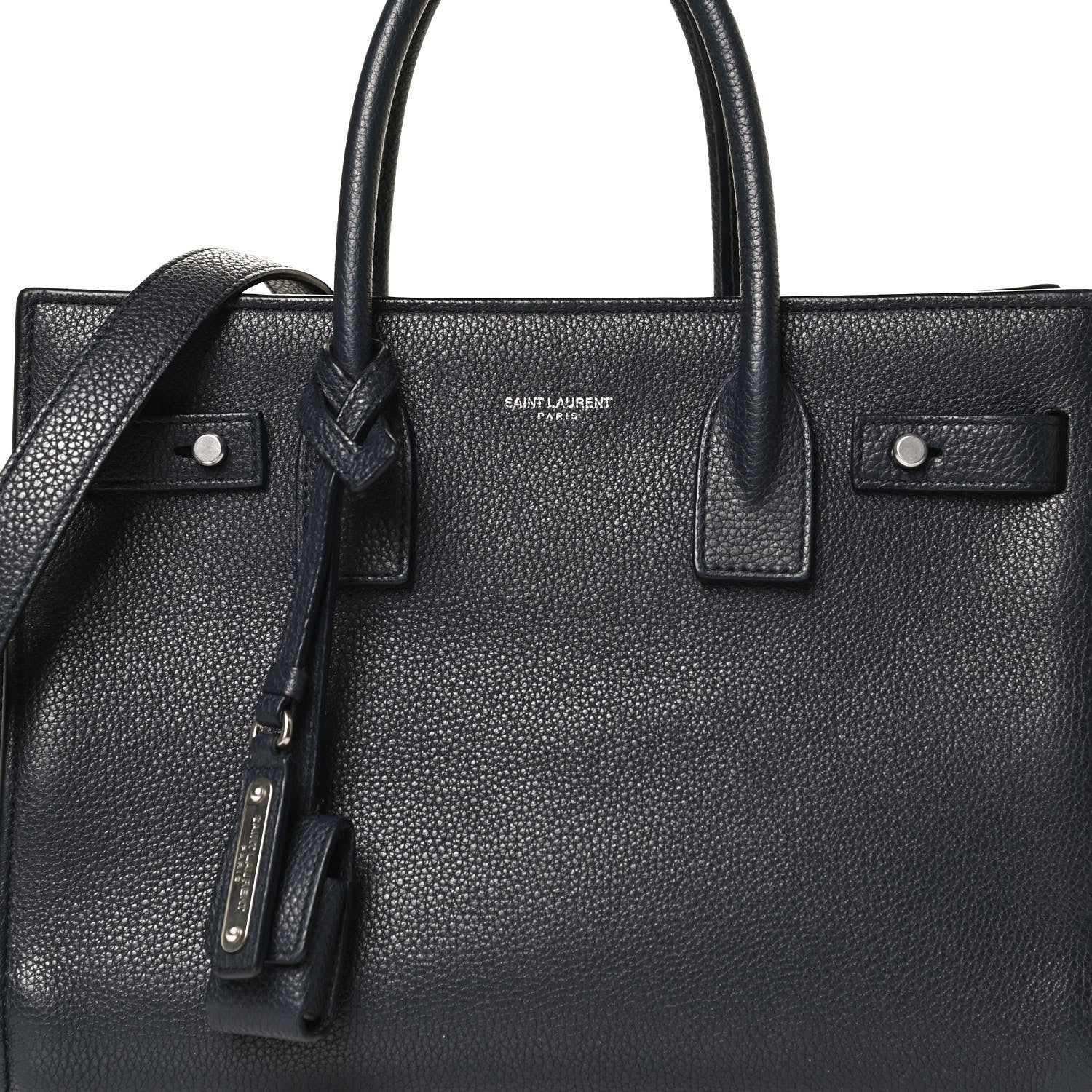 Saint Laurent Grained Calfskin Baby Supple Sac De Jour Navy 10 of 12