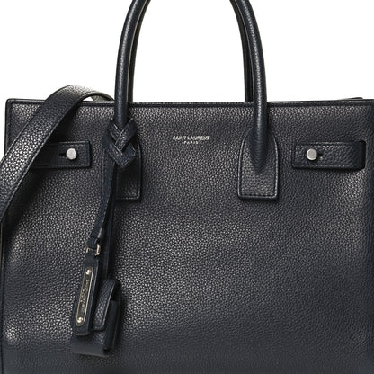 Saint Laurent Grained Calfskin Baby Supple Sac De Jour Navy 10 of 12