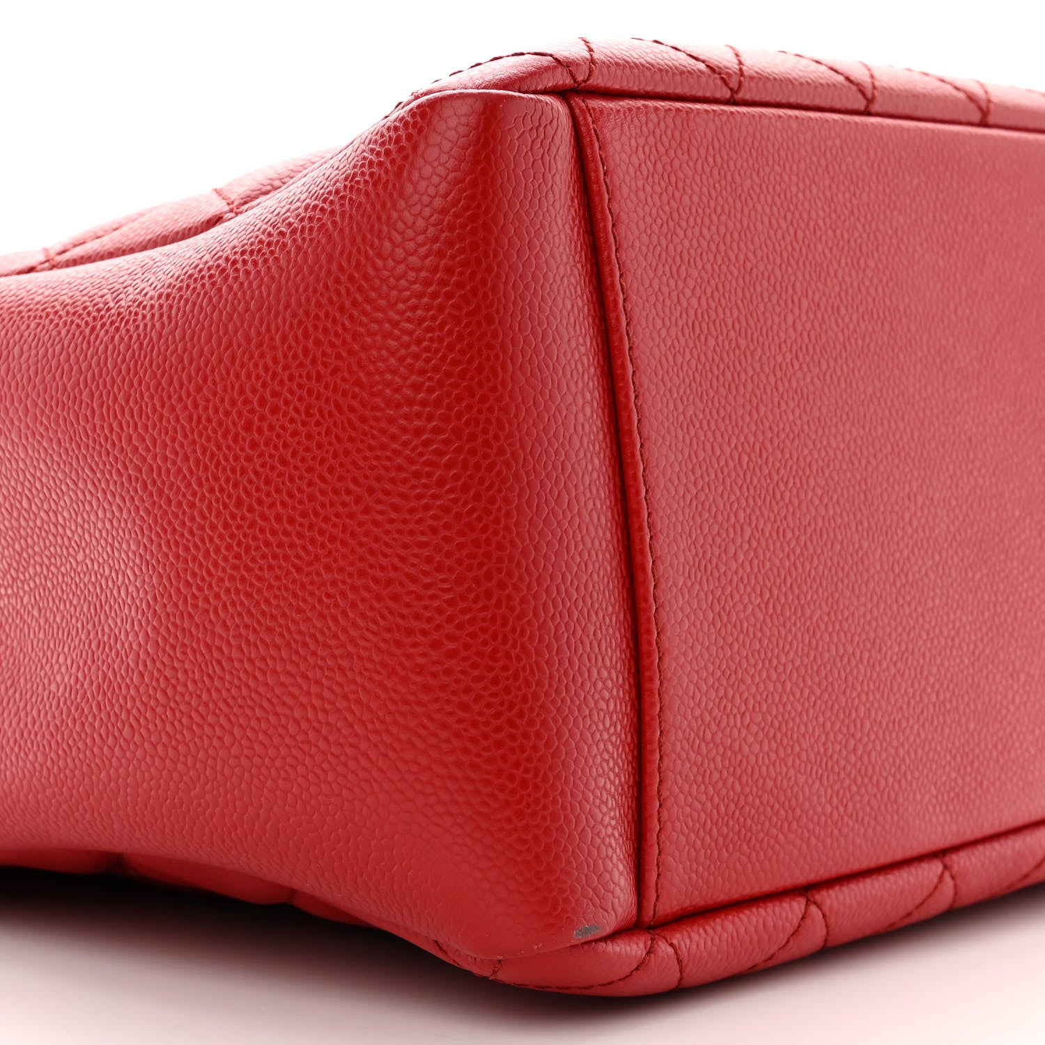 Chanel Caviar Quilted Grand Shopping Tote GST Red 10 of 12