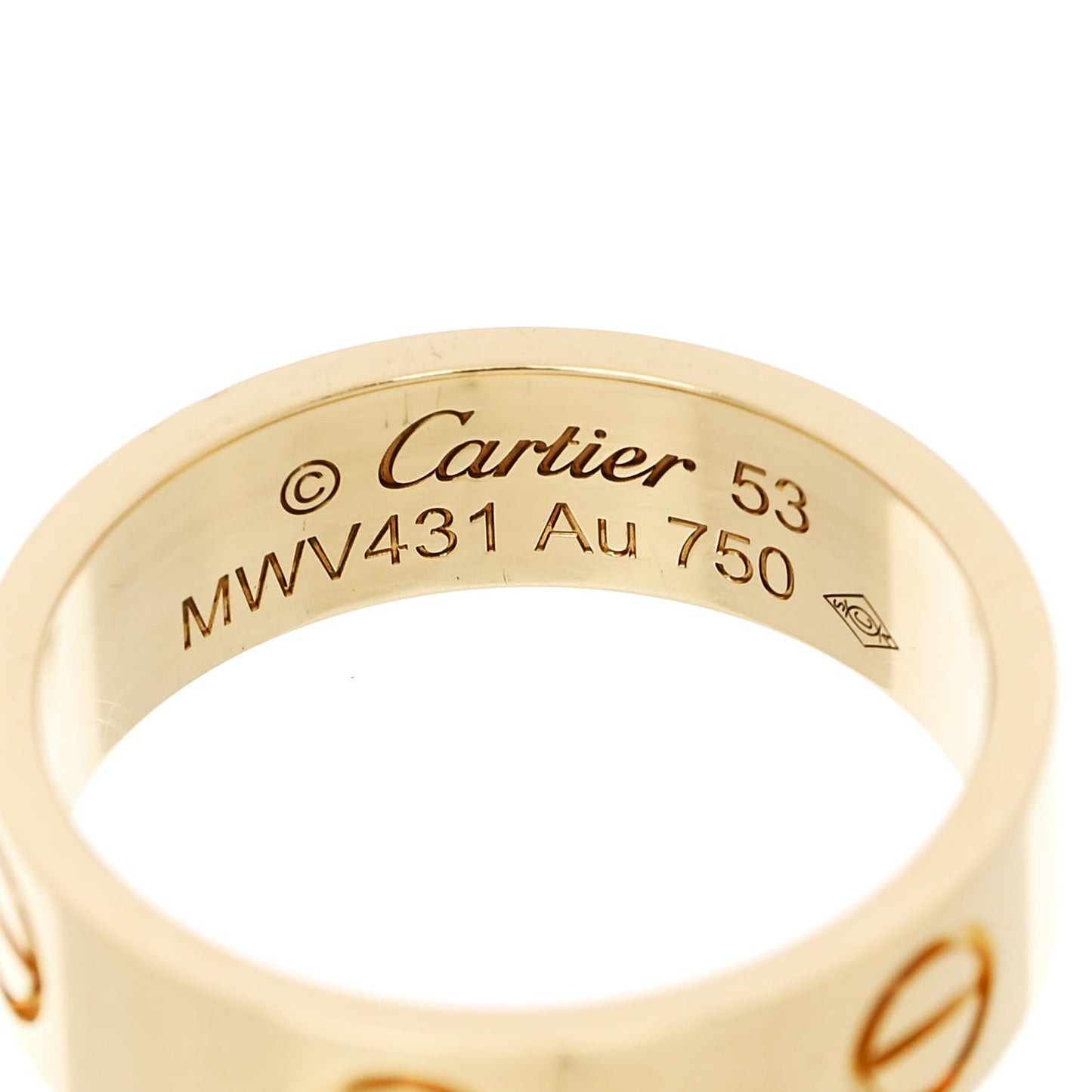 18K Yellow Gold 5.5mm LOVE Ring 53 6.5