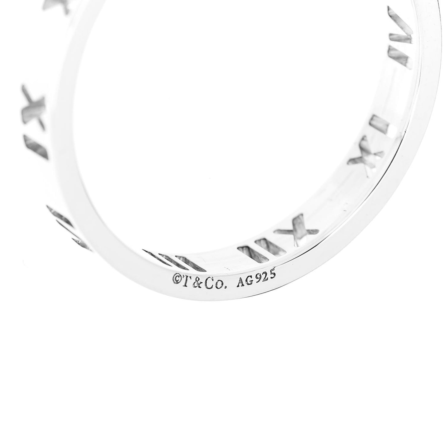 Sterling Silver Narrow Atlas Pierced Ring 58 8.25