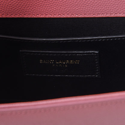 Saint Laurent Grain De Poudre Medium Classic Monogram Kate Satchel Dark Rose 6 of 8