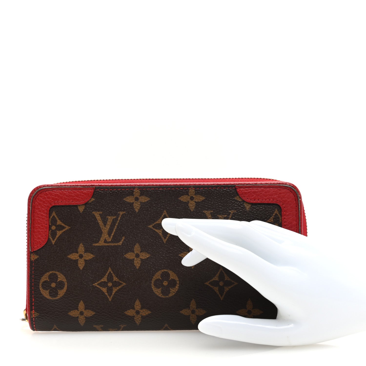 Louis Vuitton Monogram Retiro Zippy Wallet Cherry 2 of 8