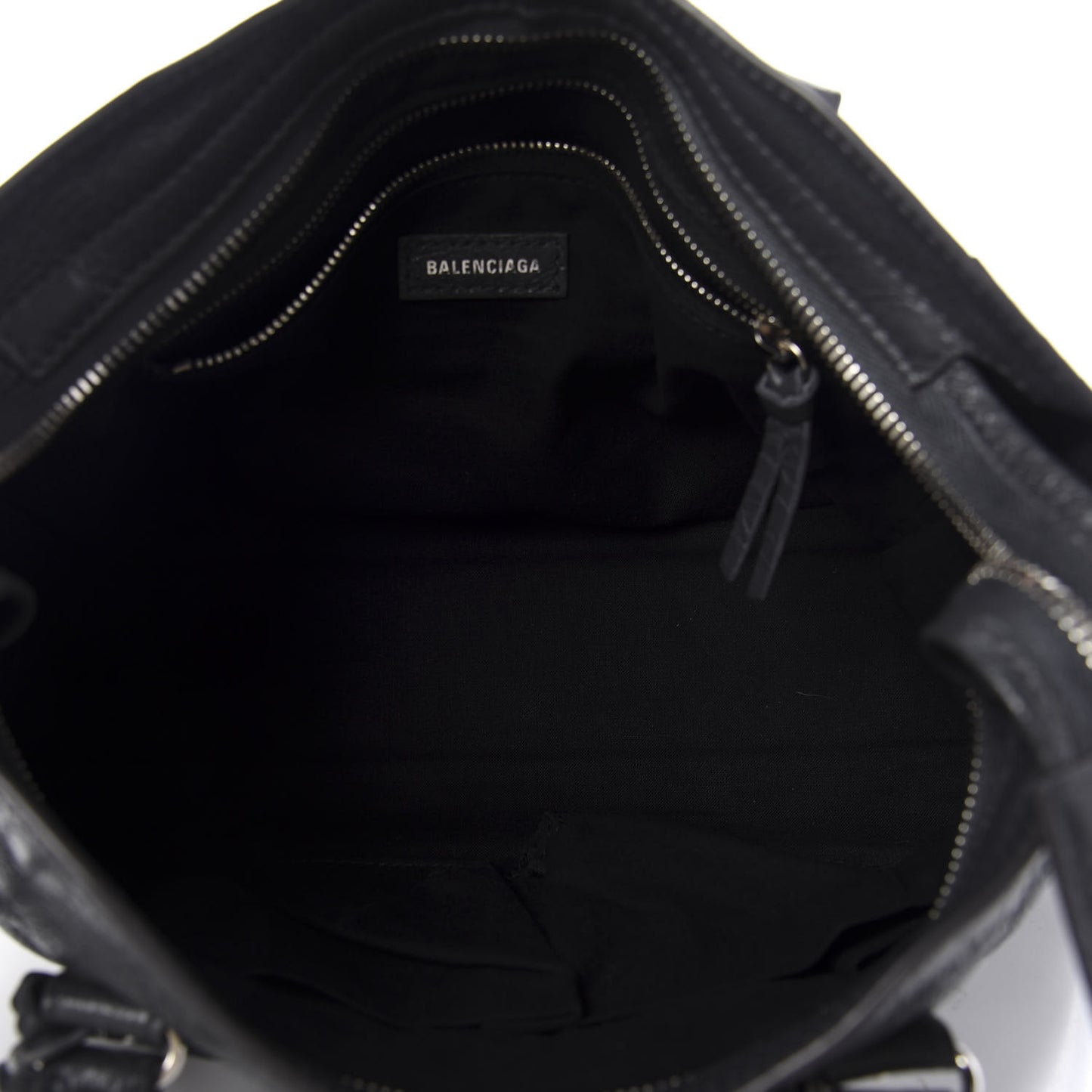 Agneau Classic Silver Hardware S City Black Gris Fossile
