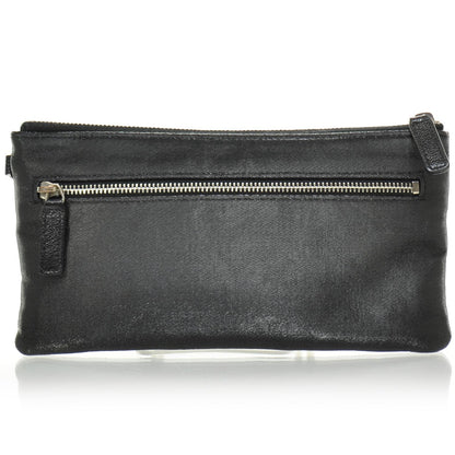 Chanel Coated Canvas Quilted Cosmetic Pouch Black 2 of 7