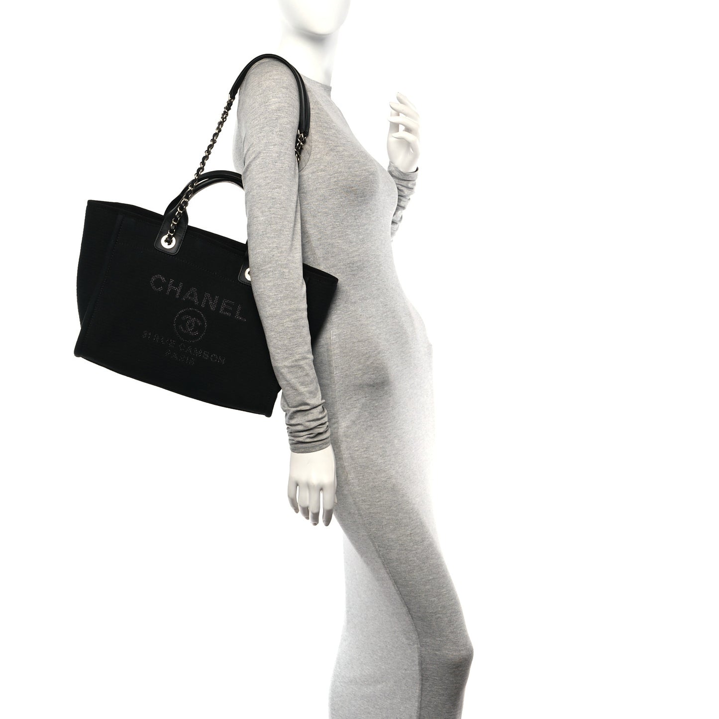 Mixed Fibers Small Deauville Tote Black