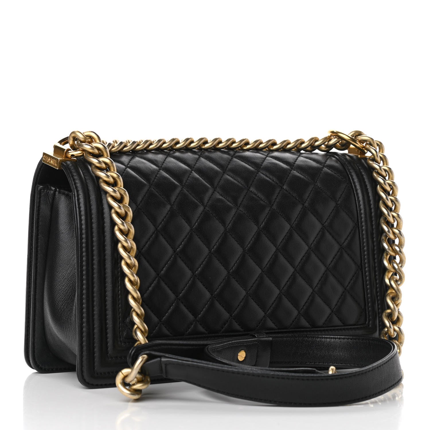 Chanel Lambskin Quilted Medium Boy Flap Black 3 of 11