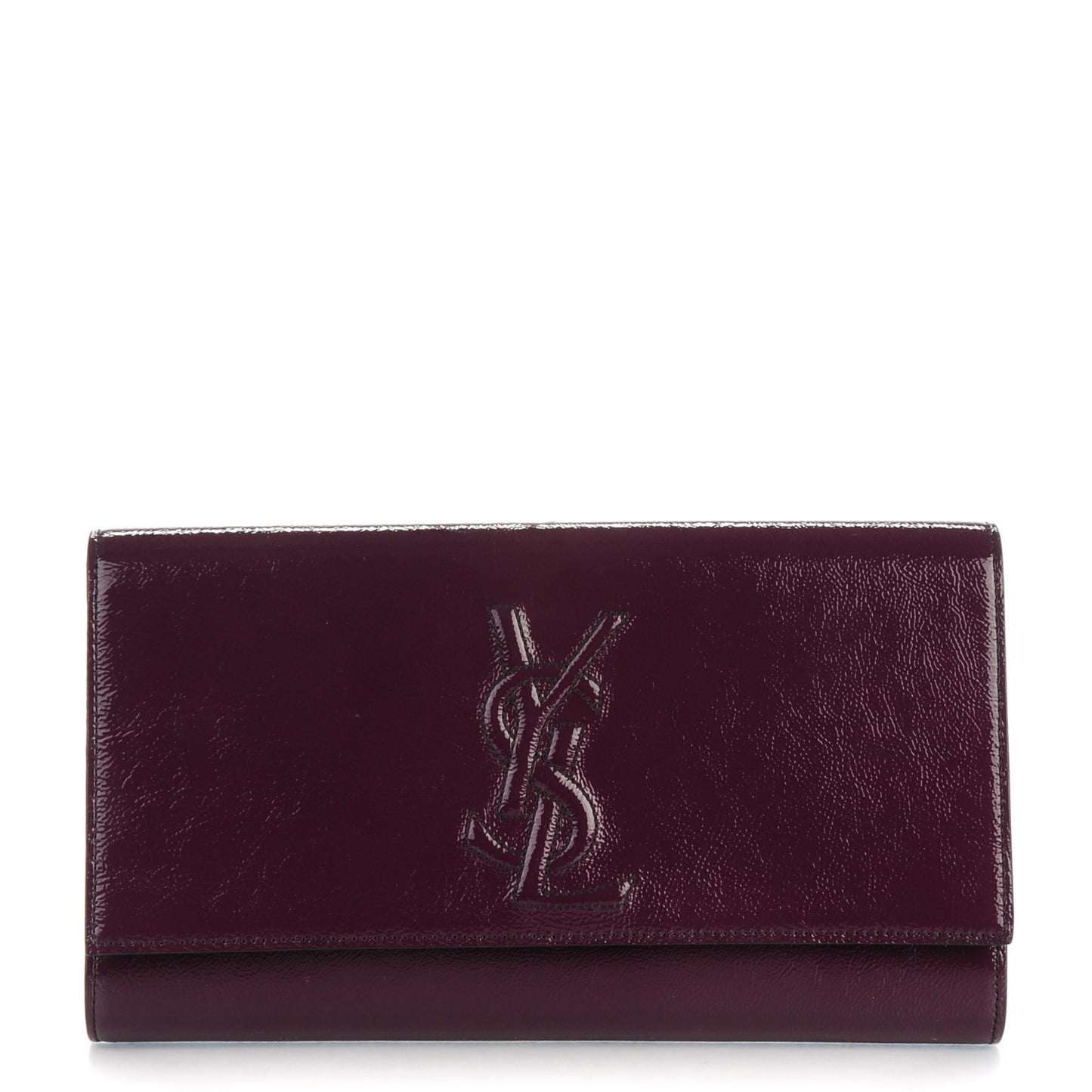 Textured Patent Monogram Large Belle De Jour Clutch Purple