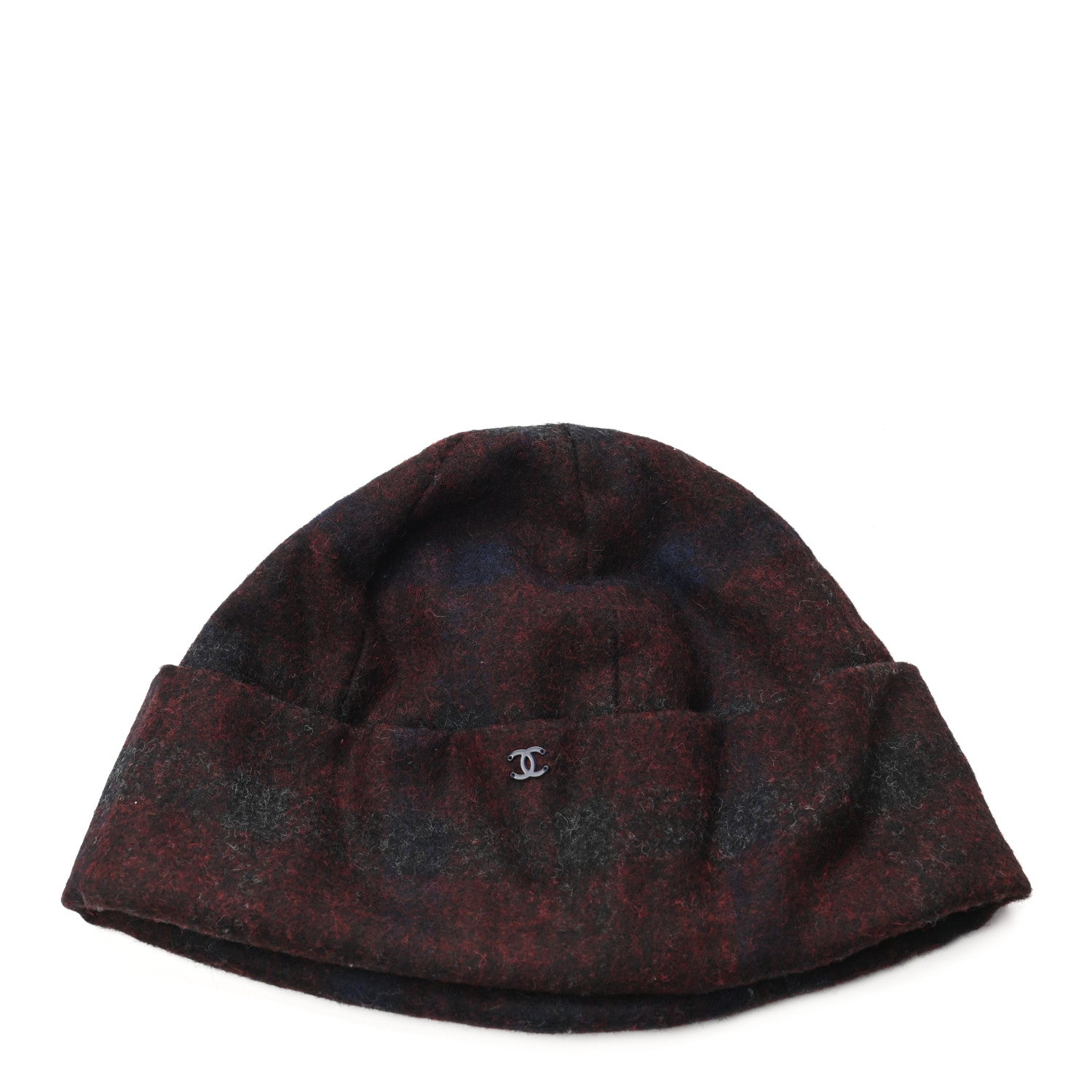 Chanel Alpaca CC Beanie M Red Blue Grey 1 of 4