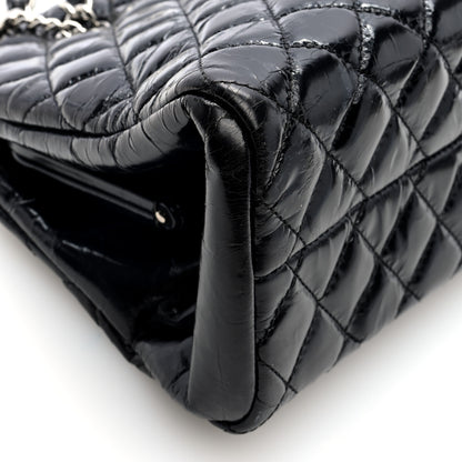 Chanel Patent Quilted Medium Just Mademoiselle Bowling Bag Black 9 of 10