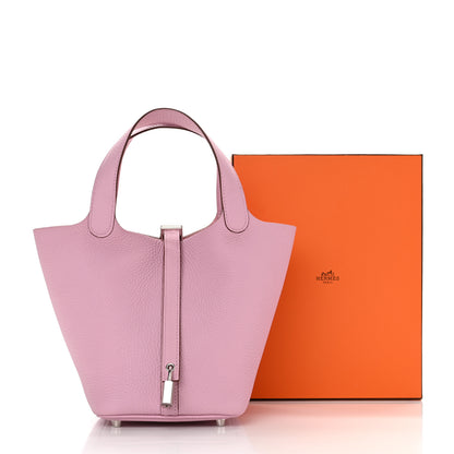 Hermes Taurillon Clemence Picotin Lock 18 PM Mauve Sylvestre 11 of 11
