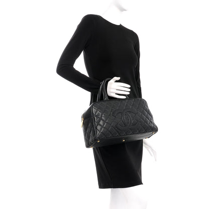 Chanel Caviar Quilted Large Bowler Black 2 of 15