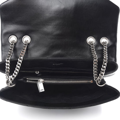 Saint Laurent Calfskin Y Quilted Monogram Medium Loulou Chain Satchel Black 5 of 11