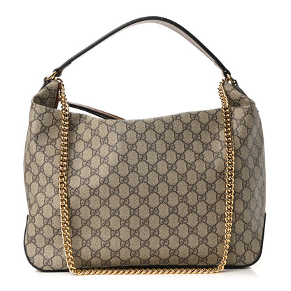 Gucci GG Supreme Monogram Large Linea A Hobo Light Brown 1 of 10