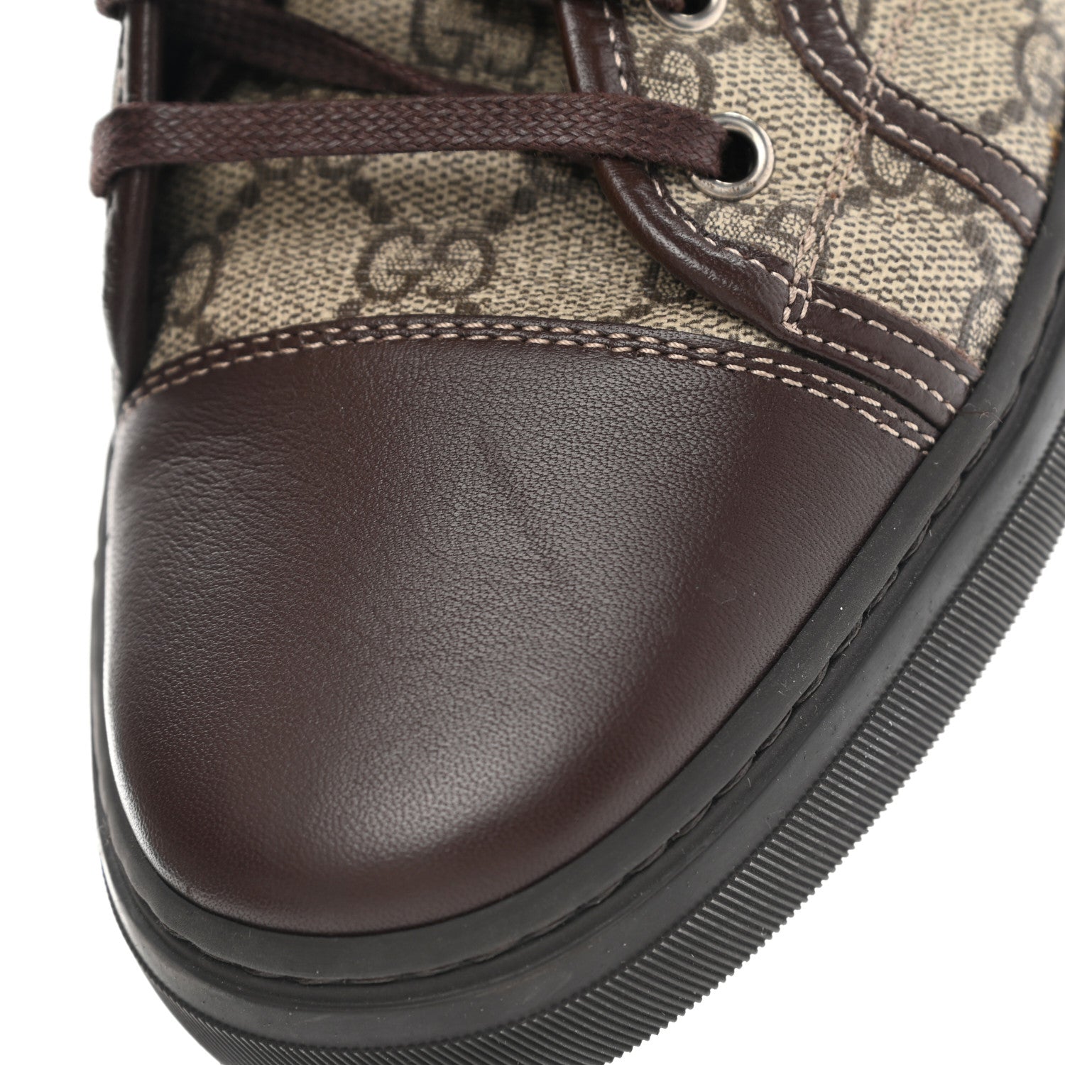 Gucci Monogram Mens High Top Sneaker 8.5 Dark Brown 10 of 10