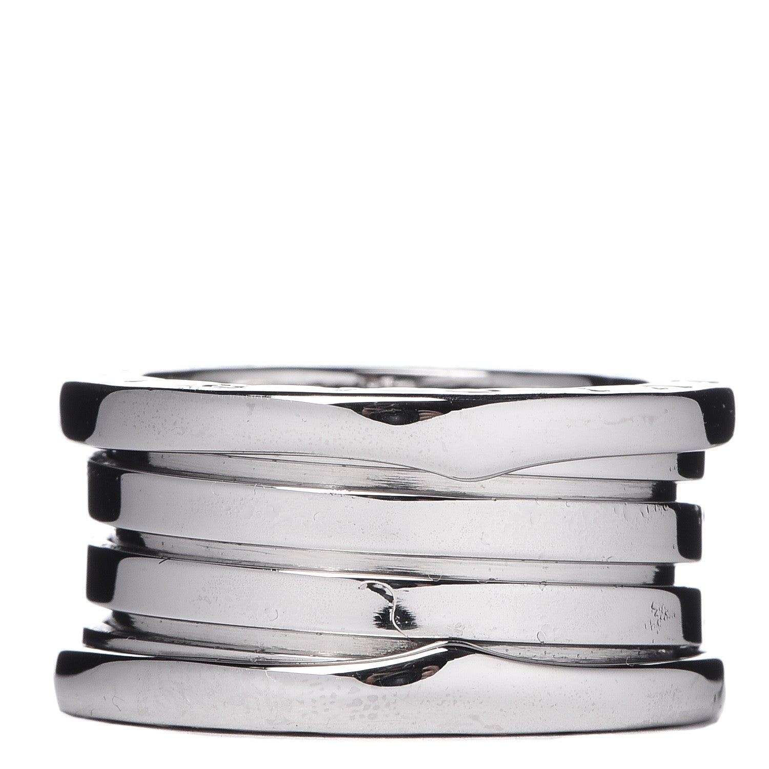 Bulgari 18K White Gold B.Zero1 Four-Band Ring 54 6.75 1 of 5