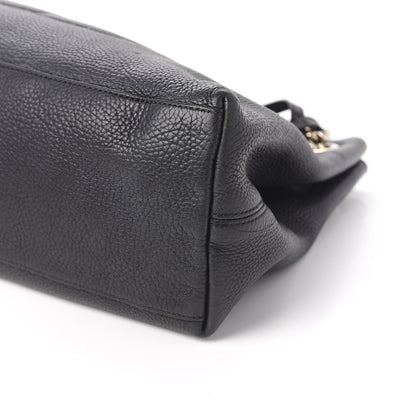 Gucci Pebbled Calfskin Medium Soho Chain Shoulder Bag Black 7 of 10