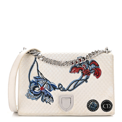 Christian Dior Lambskin Quilted Embroidered Small Diorama Flap Bag Off White 1 of 12