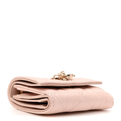 Christian Dior Lambskin Cannage My Dior Veronia Wallet Powder Pink 4 of 8
