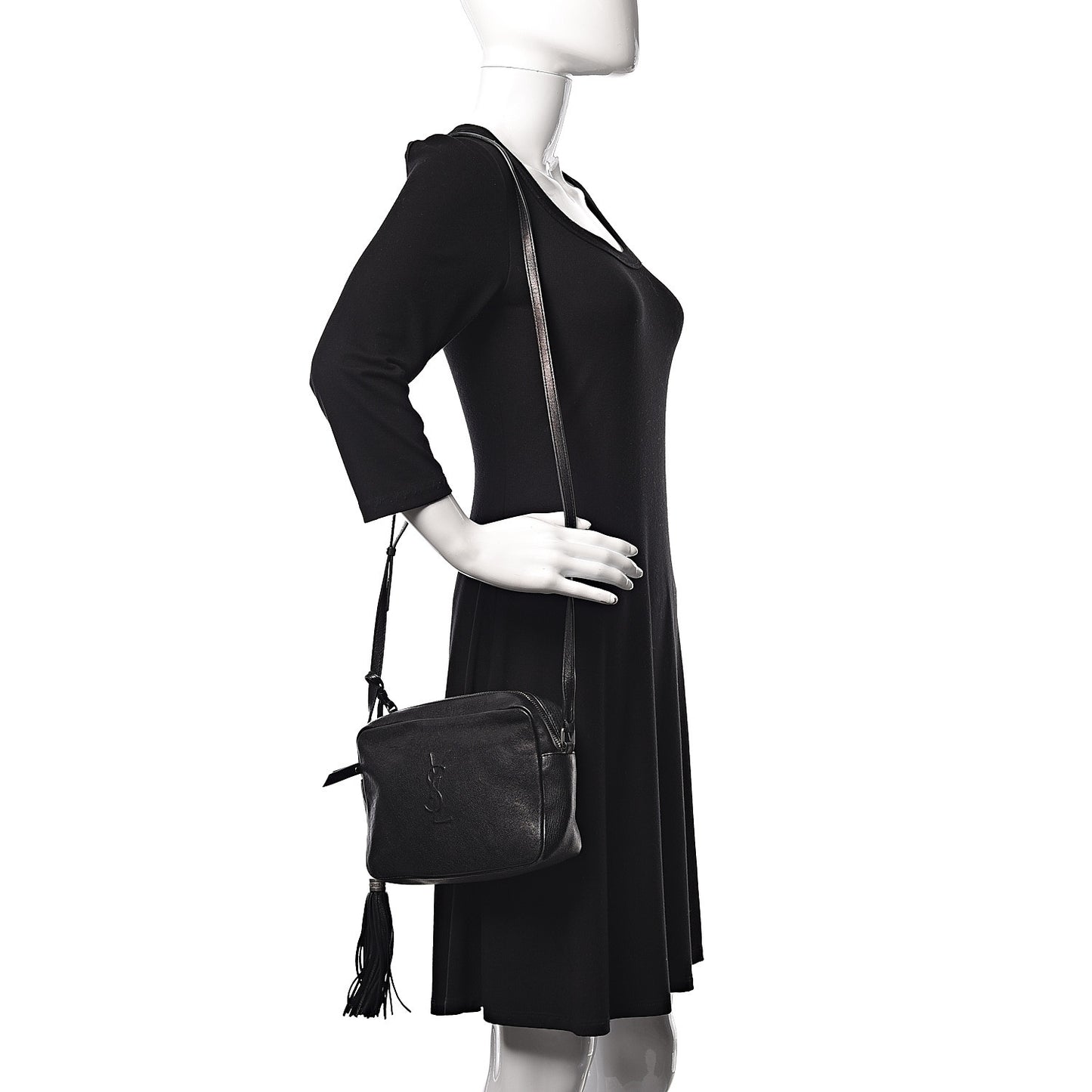 Calfskin Monogram Small Lou Camera Bag Black