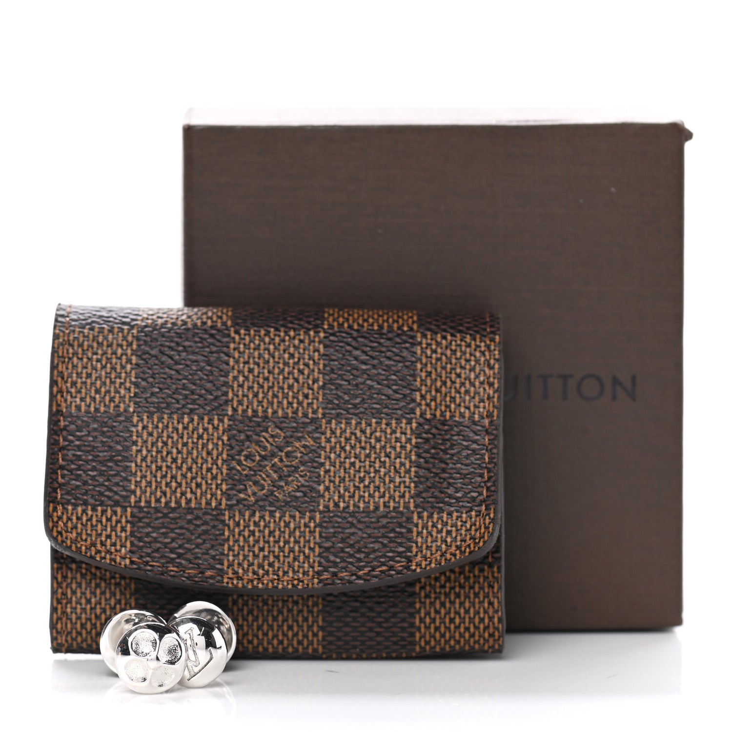 Louis Vuitton Sterling Silver Monogram Cufflinks 5 of 5