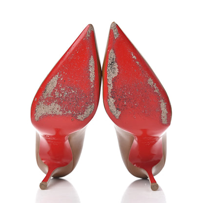 Christian Louboutin Shiny Nappa Decoltish 100 Pumps 40 Safari 5 of 17