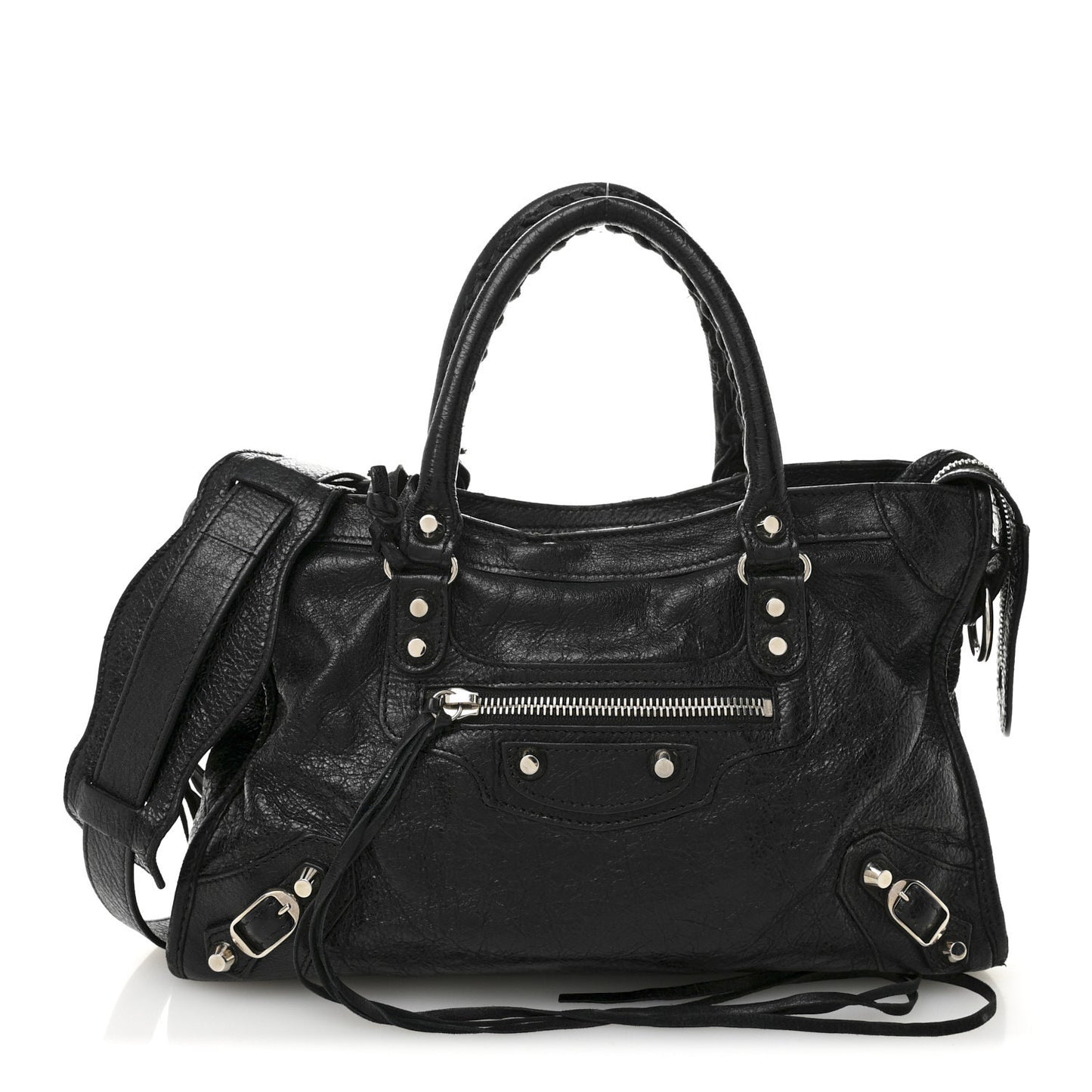 Agneau Classic Silver Hardware S City Black
