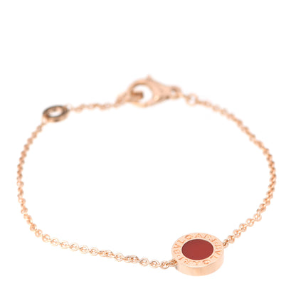 Bulgari 18K Rose Gold Mother of Pearl Carnelian BVLGARI BVLGARI Chain Bracelet 1 of 10