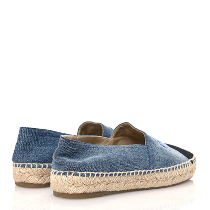 Chanel Denim CC Espadrilles 38 Blue Black 4 of 15