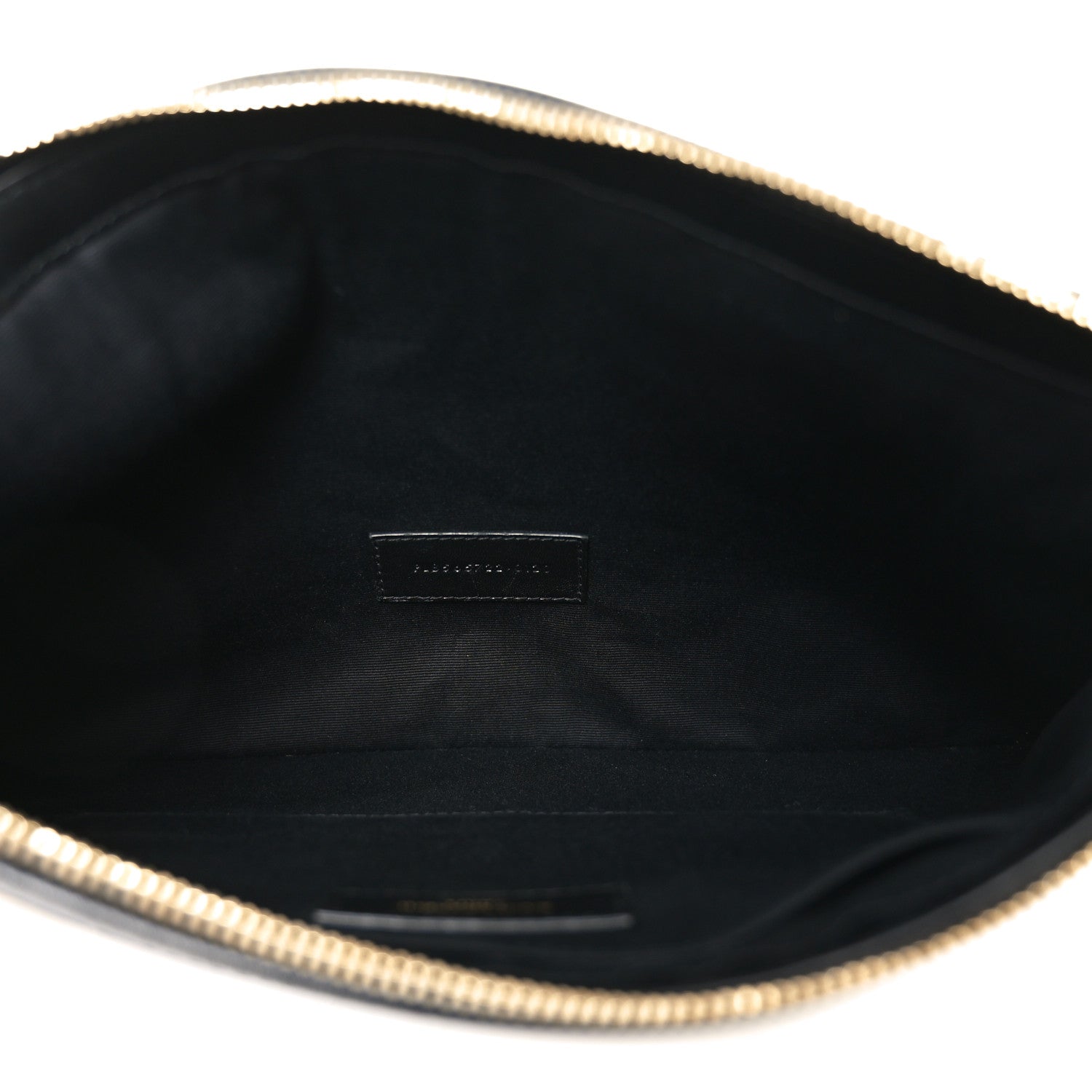 Saint Laurent Canvas Leopard Print Rive Gauche Zipped Pouch Natural Black 4 of 8