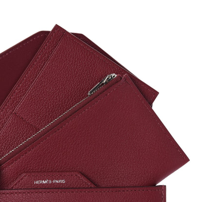 Hermes Evercolor Short Passant Wallet Rouge Grenat 10 of 11