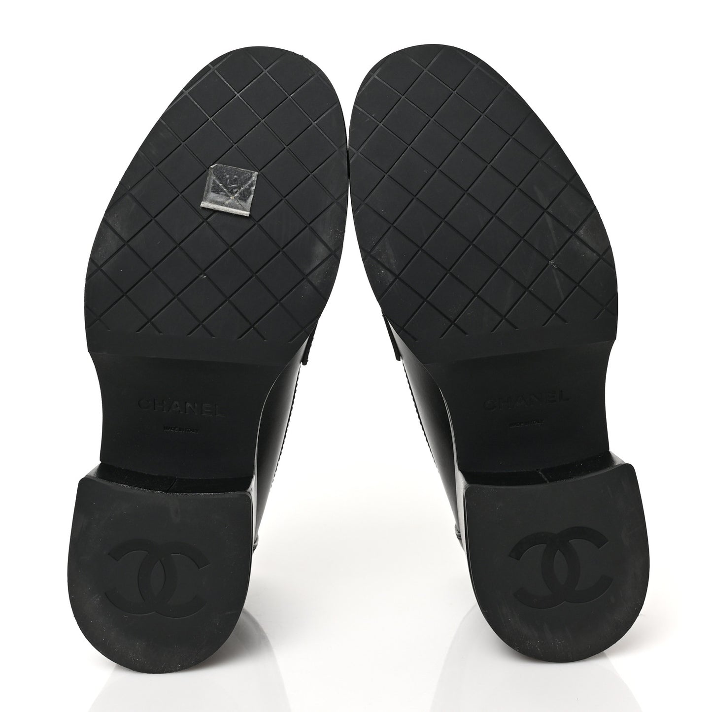 Calfskin CC Platform Loafers 38 Black