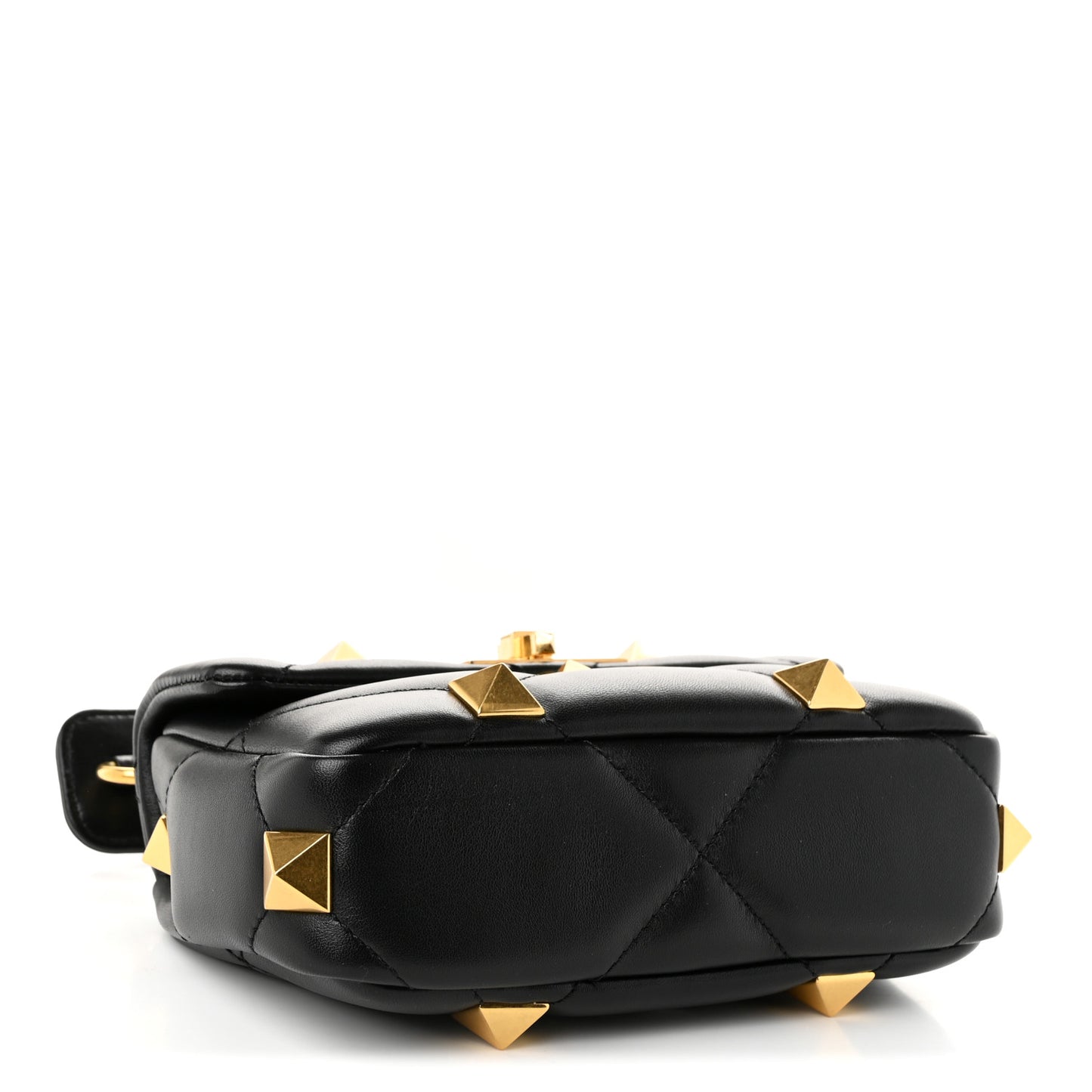 Nappa Small Roman Stud Shoulder Bag Black