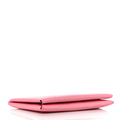 Hermes Chevre Chandra Verso Calvi Card Case Rose Confetti Brique 4 of 10