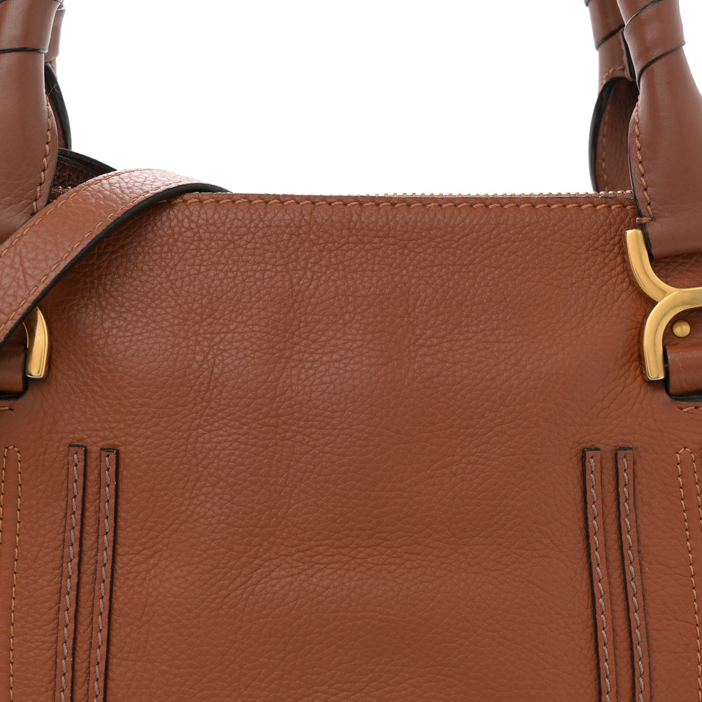 Calfskin Medium Marcie Satchel Tan
