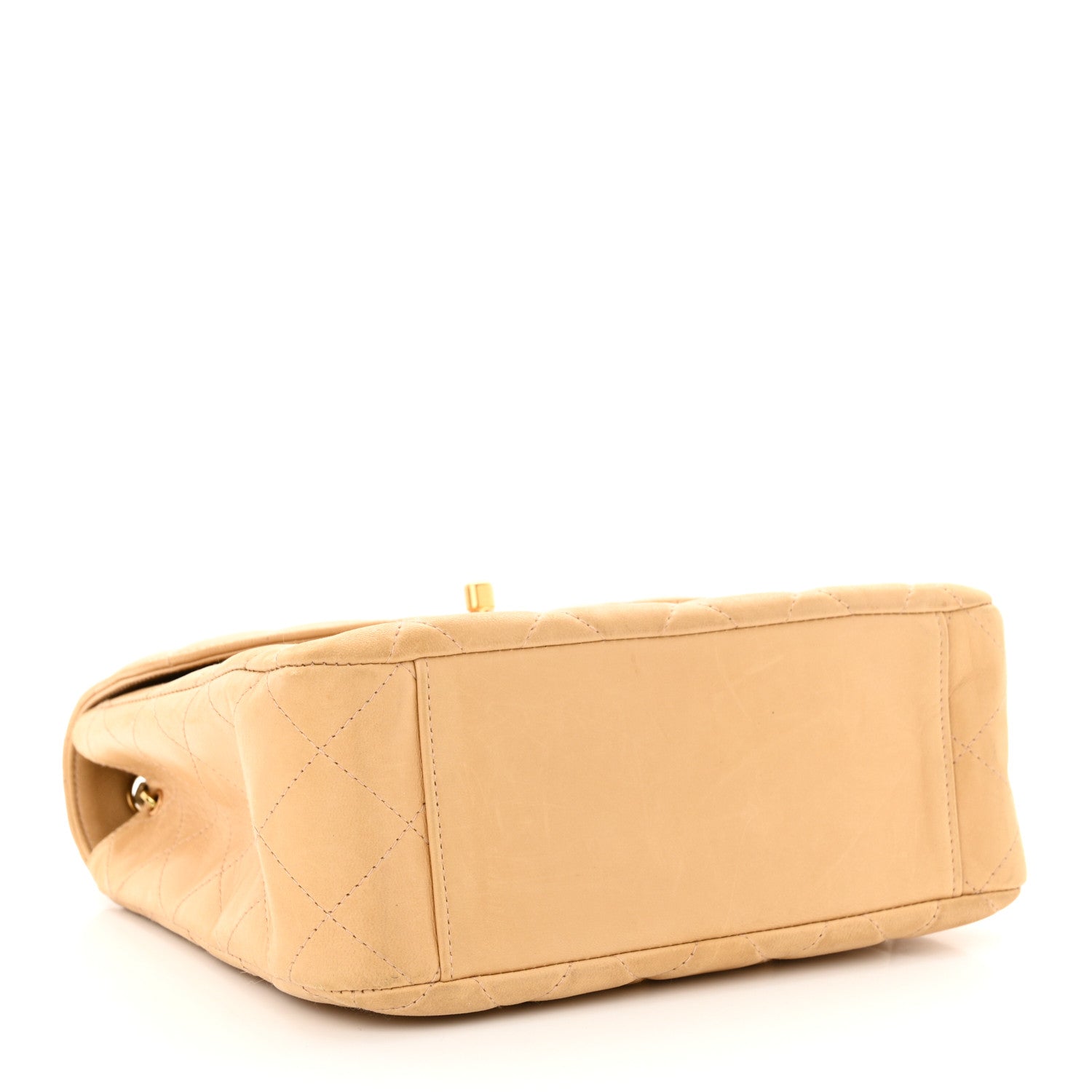 Chanel Lambskin Quilted Flap Shoulder Bag Beige 4 of 18