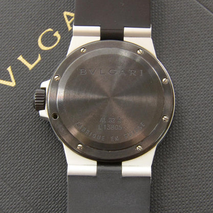 Bulgari Aluminum Rubber 32mm Diagono Quartz Watch 5 of 7