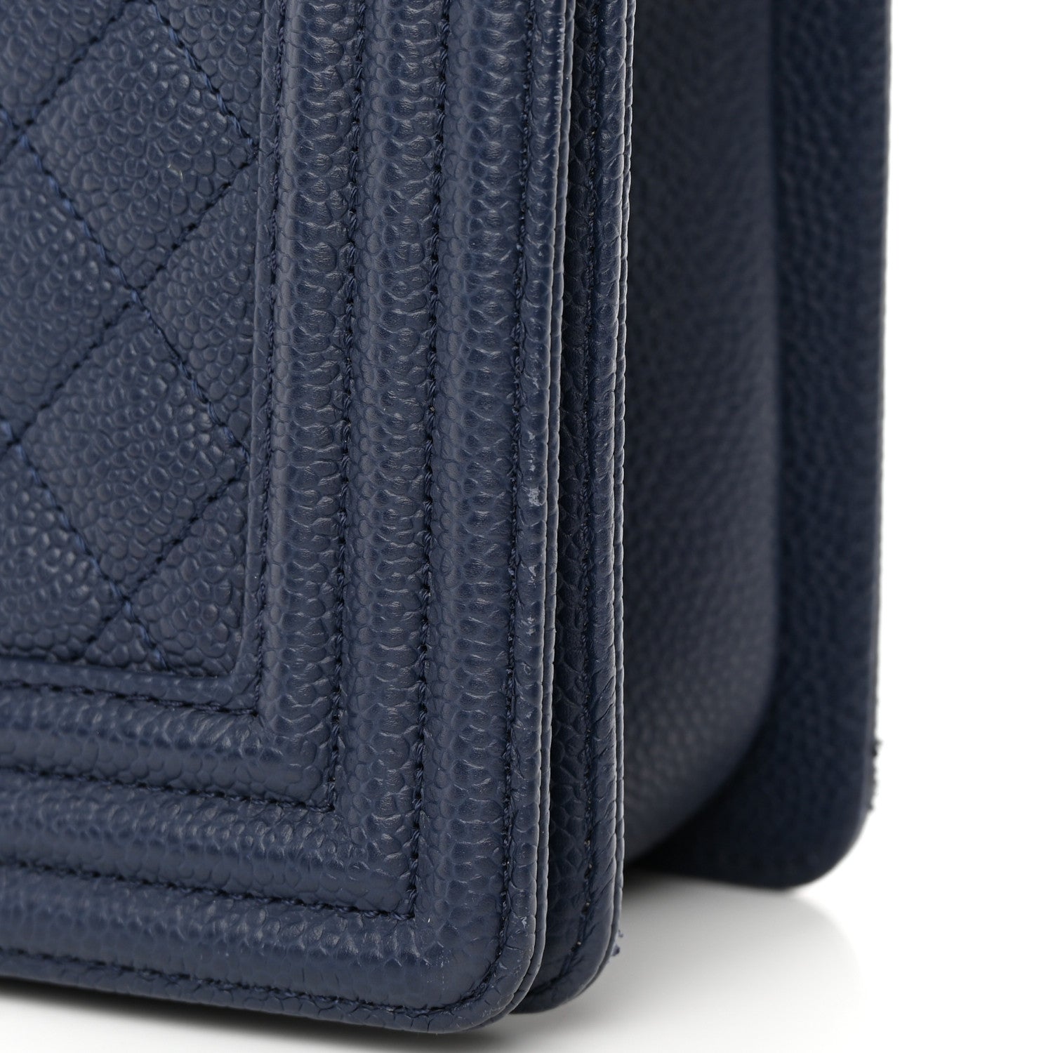 Chanel Caviar Quilted Medium Boy Flap Navy 11 of 15