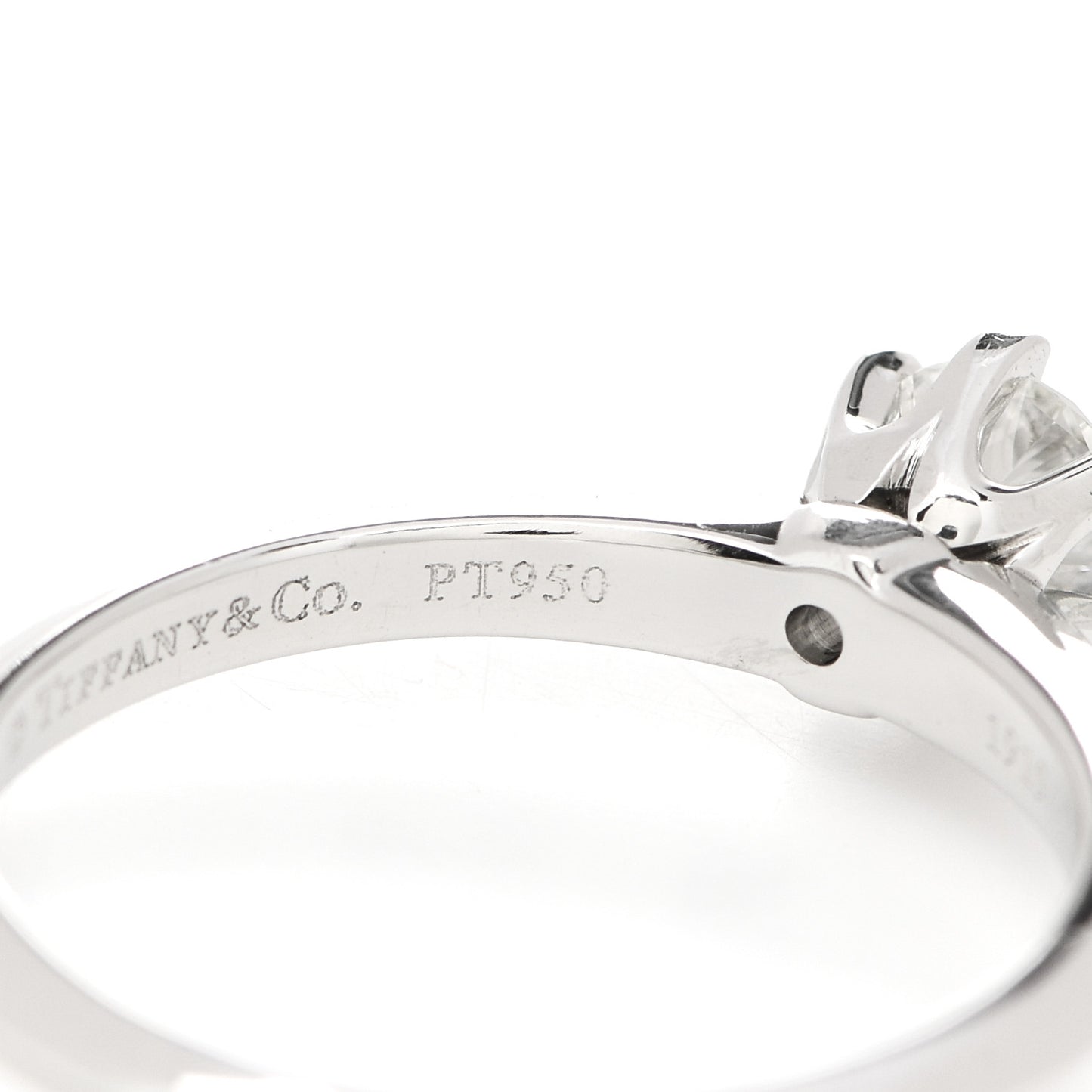 Platinum Diamond .43ct Solitaire Engagement Ring 50 5.5