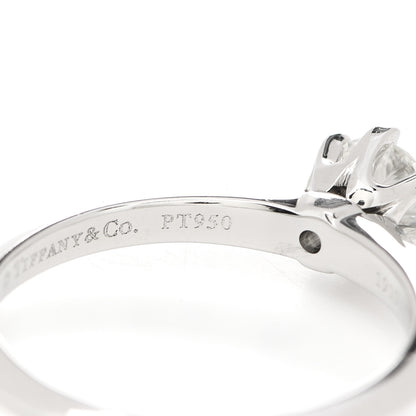 Tiffany Platinum Diamond .43ct Solitaire Engagement Ring 50 5.5 6 of 7