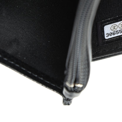 Chanel Caviar Camellia Embossed Wallet On Chain WOC Black 9 of 10