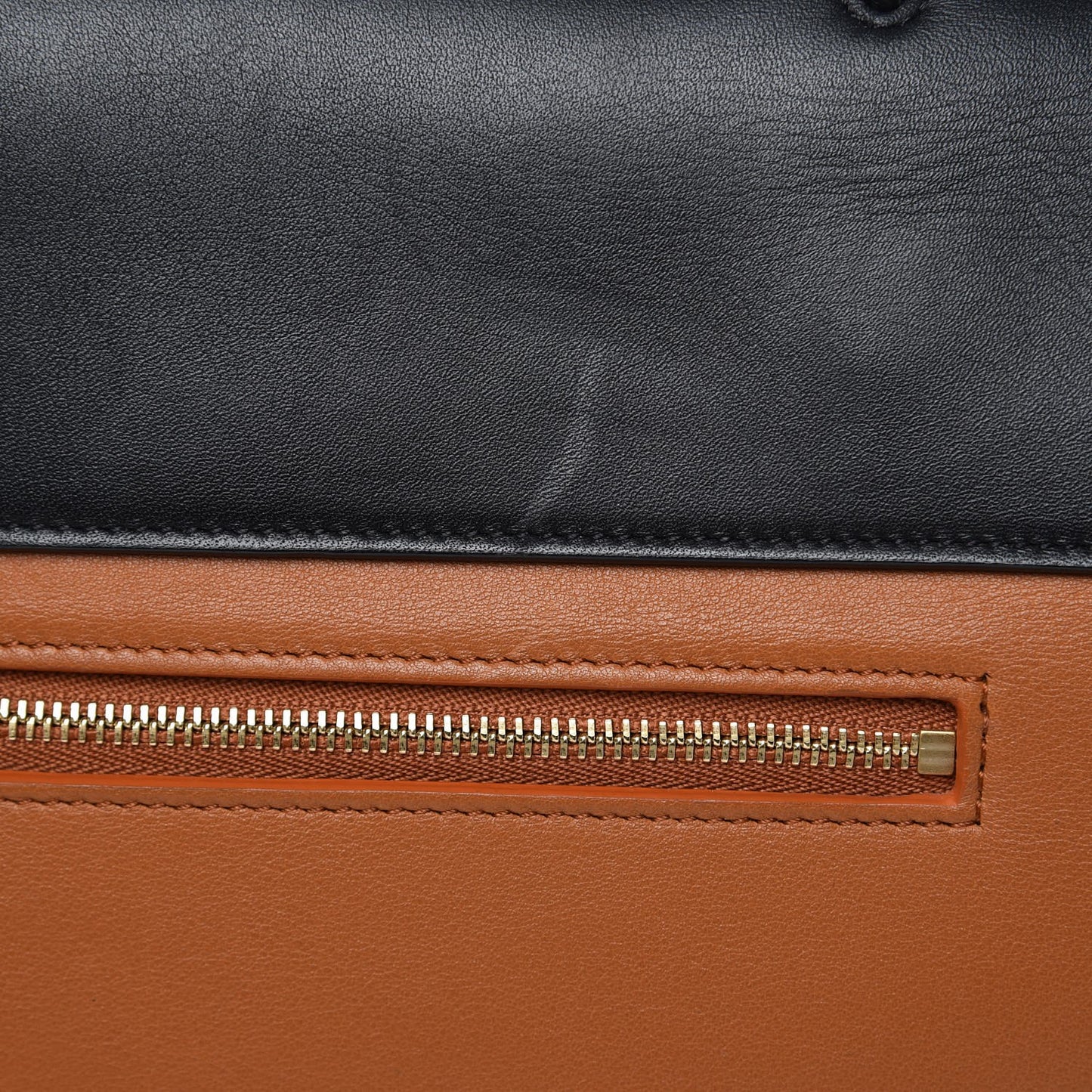 Smooth Calfskin Small Bi-Color Belt Bag Tan