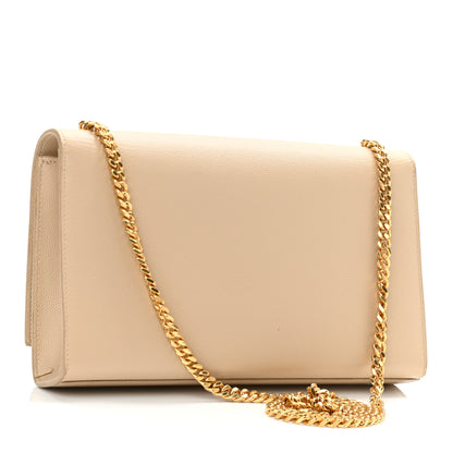 Saint Laurent Grain De Poudre Medium Monogram Kate Satchel Dark Beige 3 of 10