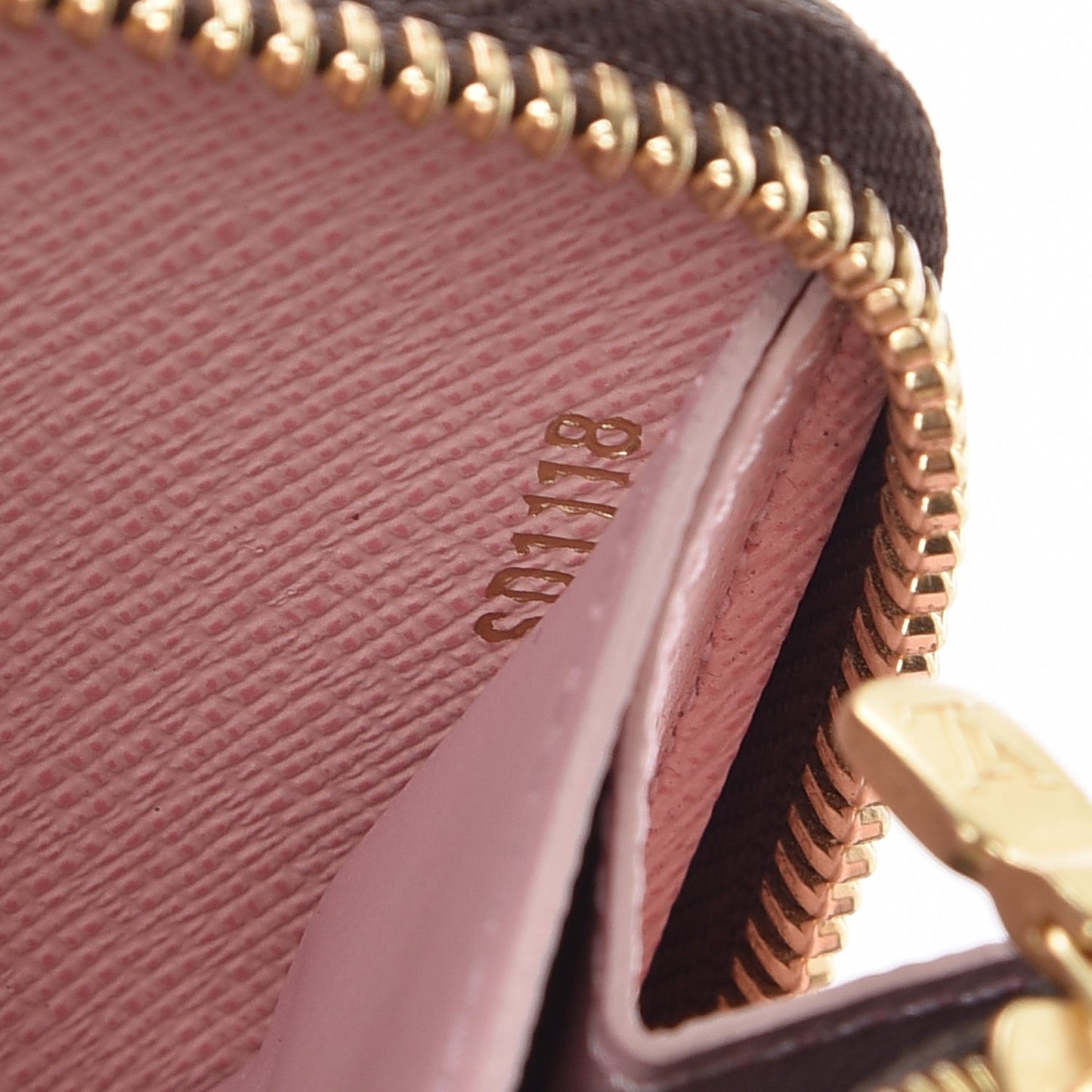 Monogram Clemence Wallet Rose Ballerine