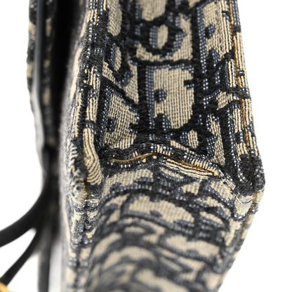 Christian Dior Oblique Saddle Chain Pouch Blue 15 of 17