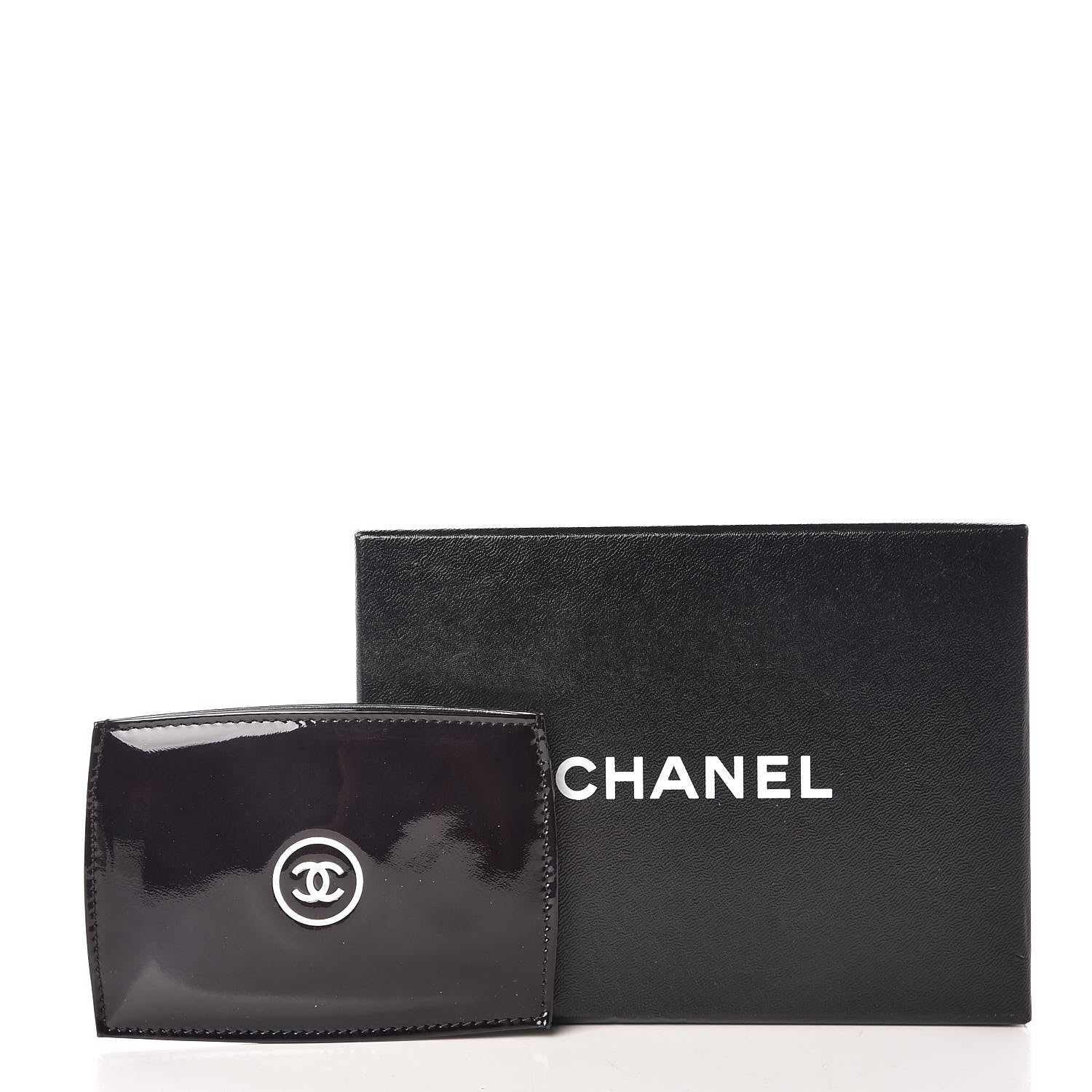 Chanel Patent CC Card Holder Black 9 of 9
