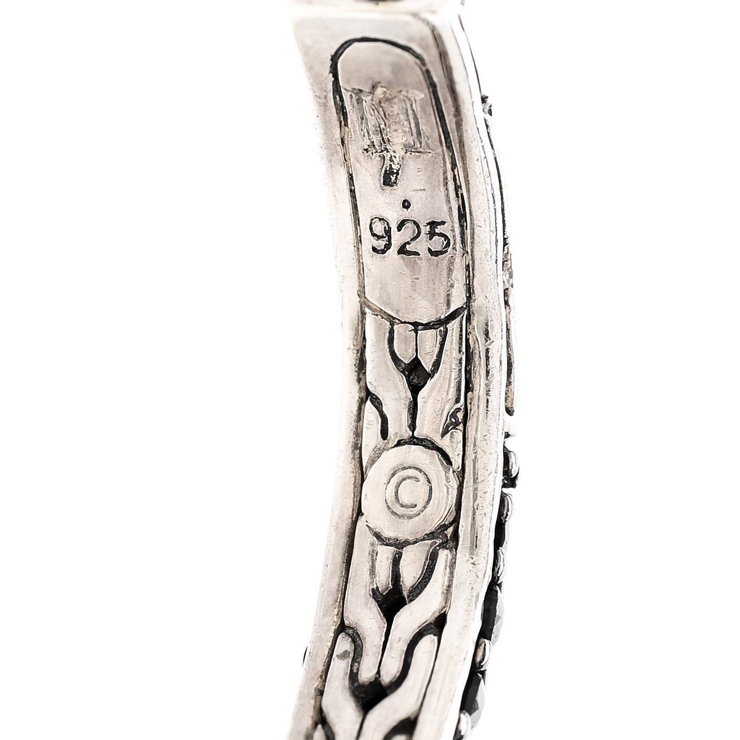 Sterling Silver Black Sapphire Hoop Earrings